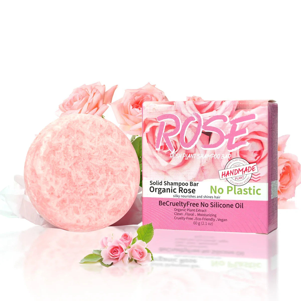 🌹 Bloom & Shine Rose Shampoo Bar
