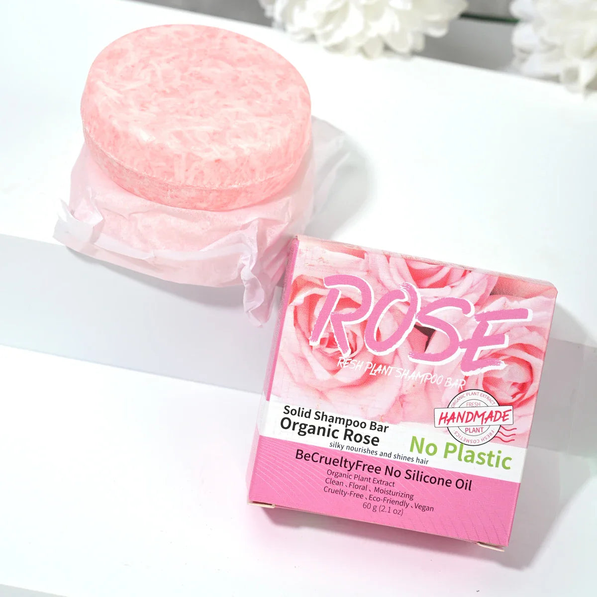 🌹 Bloom & Shine Rose Shampoo Bar