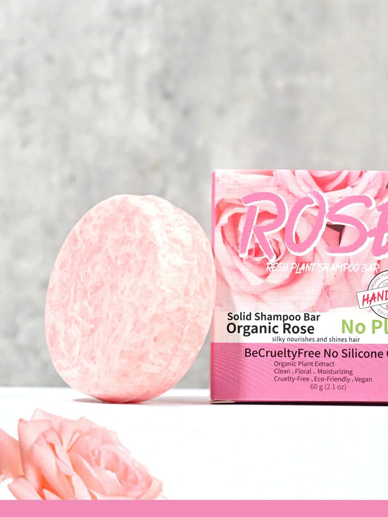 🌹 Bloom & Shine Rose Shampoo Bar