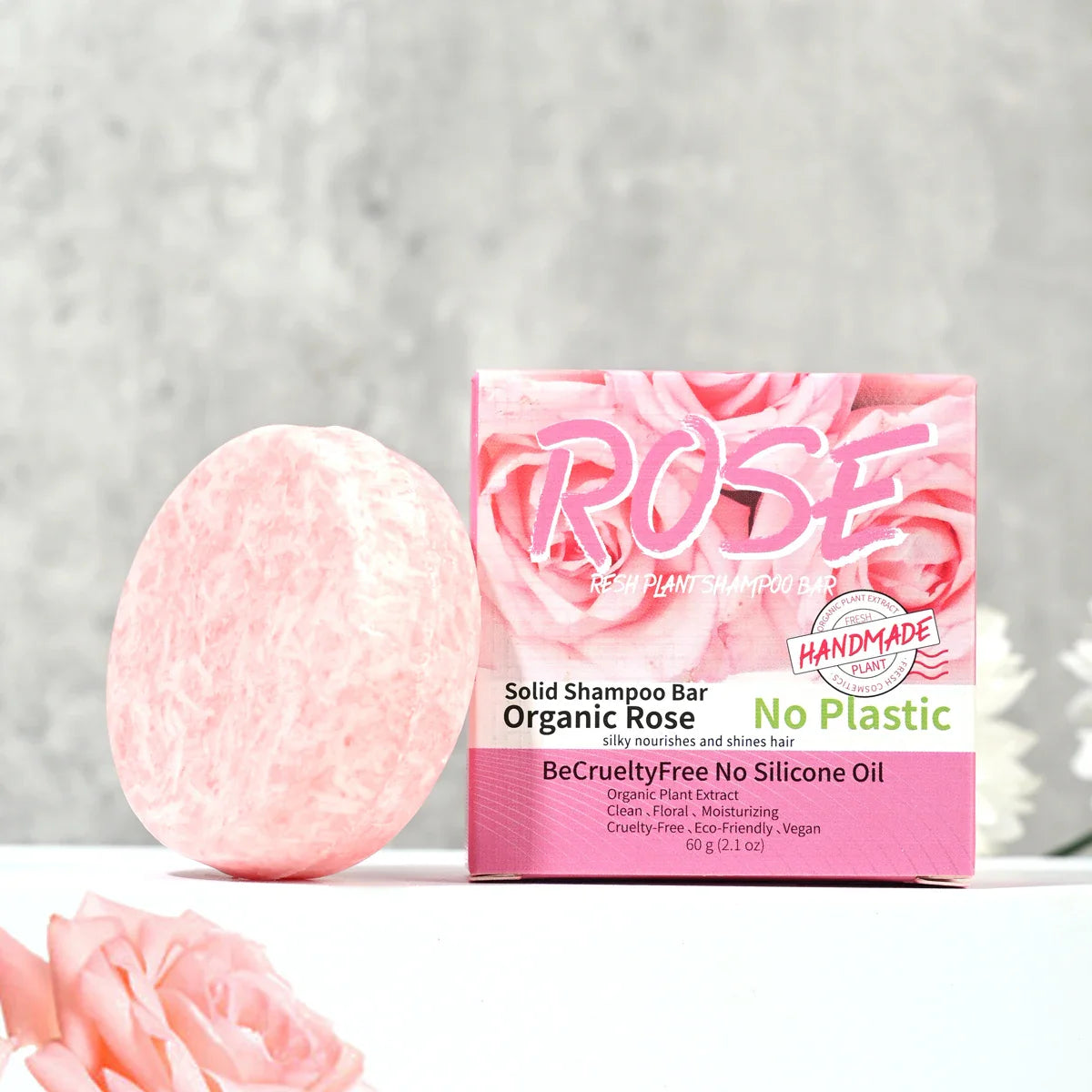 🌹 Bloom & Shine Rose Shampoo Bar