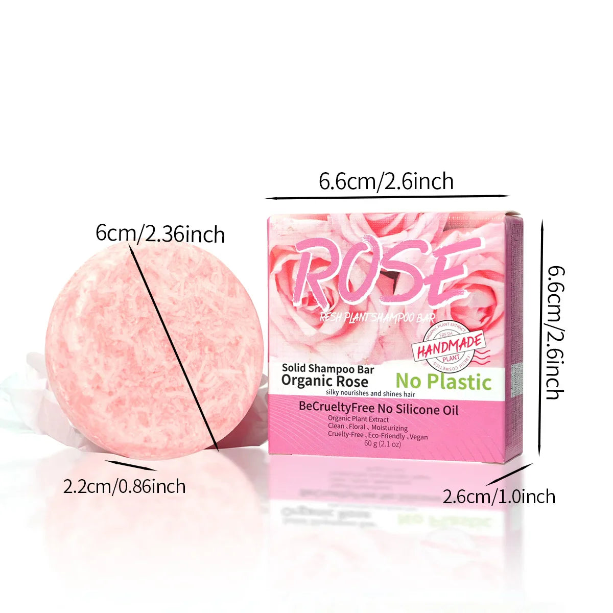 🌹 Bloom & Shine Rose Shampoo Bar