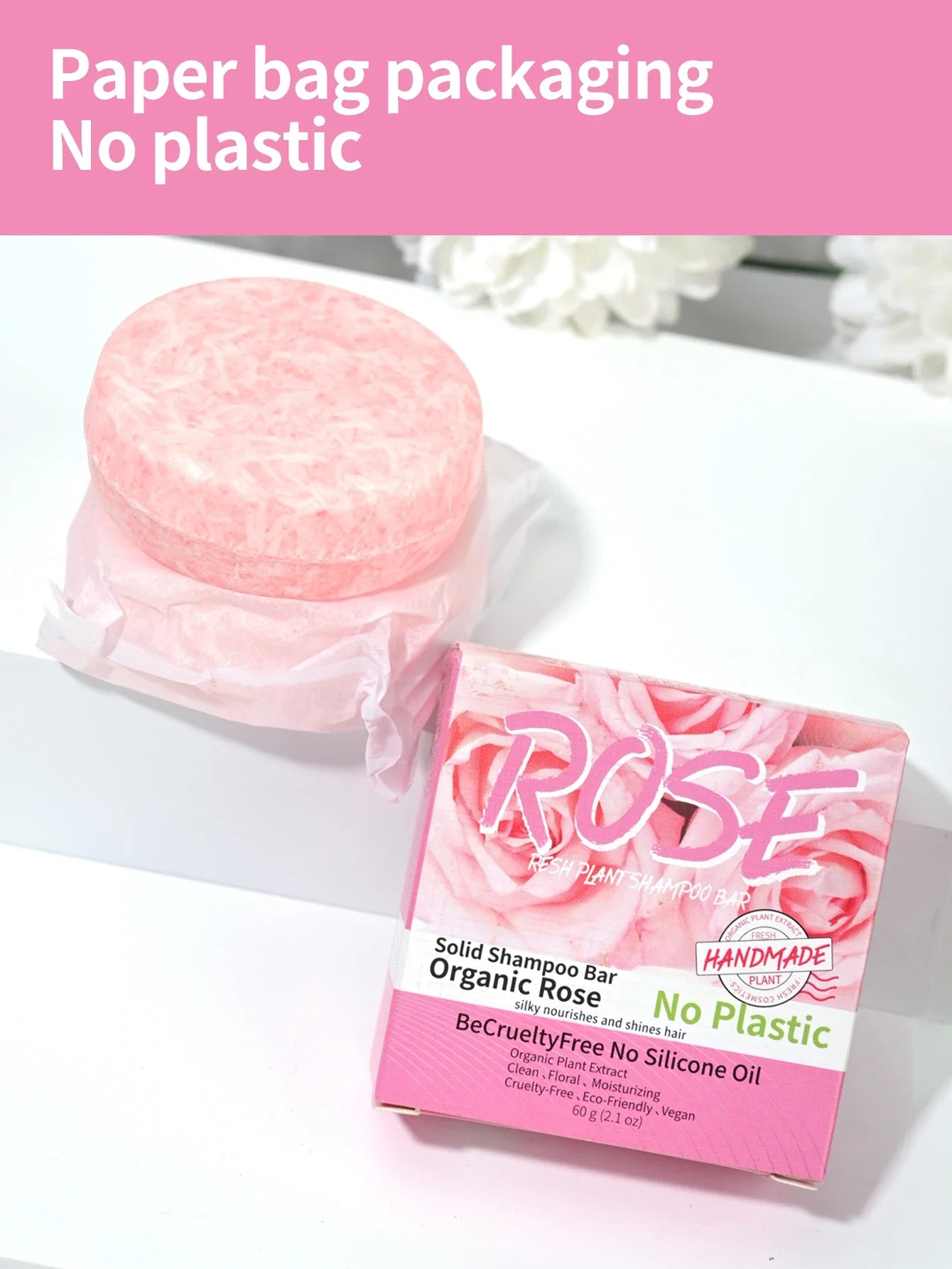 🌹 Bloom & Shine Rose Shampoo Bar